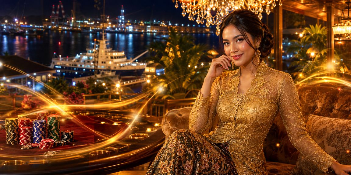 Malaysian user in kebaya playing casino games on a smartphone